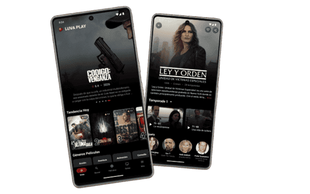 Luva Play app en un teléfono móvil
